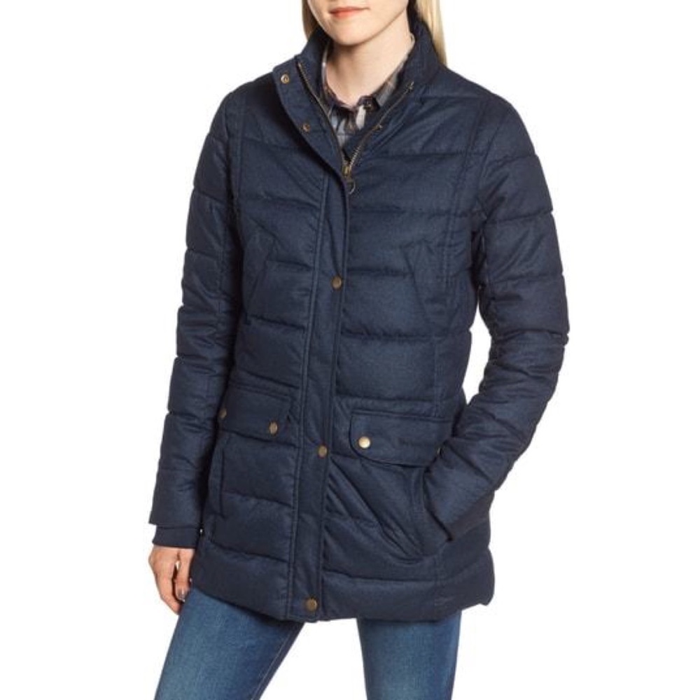 Barbour goldfinch quilted jacket in Navy like new